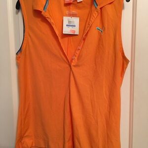 Puma Bright Orange Sleeveless Top